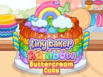 Tiny Baker Rainbow Buttercream Cake