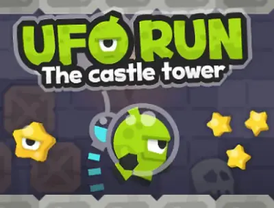 Play UFO Run. The castle tower - Free Runner Game